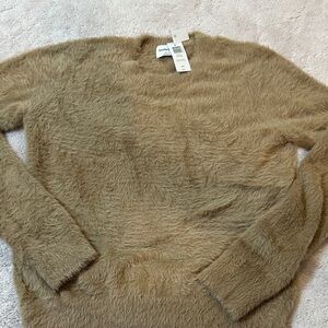 NWT Sunday Best Fuzzy Beige Sweater